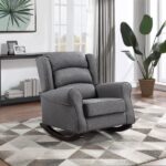 Gray Fabric Fabien Rocking Chair AC02183 By ACME Rocking Chairs Mobilia Cleopatra 13 Gray Fabric Fabien Rocking Chair AC02183 By ACME 13