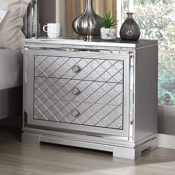 Silver Belleterre Night Stand CM7518N By Furniture of America 5