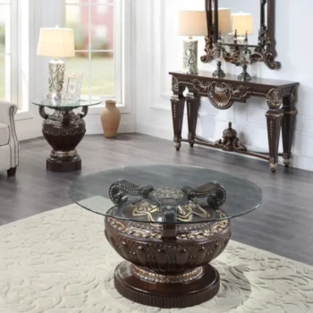 Cherry HD-8908C – 3PC Coffee Table Set By Homey Design