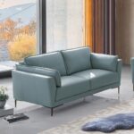 Light Blue Leather Mesut Loveseat LV02388 By ACME Luxury Loveseats Mobilia Cleopatra 15 Light Blue Leather Mesut Loveseat LV02388 By ACME 15