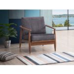 Charcoal Fabric Alisa Accent Chair AC02377 By ACME Accent Chairs Mobilia Cleopatra 17 Charcoal Fabric Alisa Accent Chair AC02377 By ACME 17