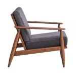 Charcoal Fabric Alisa Accent Chair AC02377 By ACME Accent Chairs Mobilia Cleopatra 20 Charcoal Fabric Alisa Accent Chair AC02377 By ACME 20