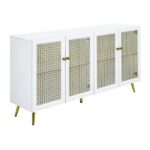 White High Gloss Gaerwn Console Table AC01939 By ACME 12