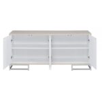 Blue Marble Paint & Chrome Finish Panti Console Table AC02345 By ACME 14
