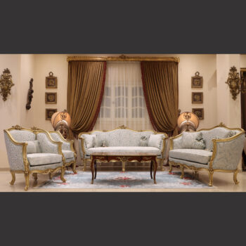 MC-114 sage green Neoclassic sofa set.