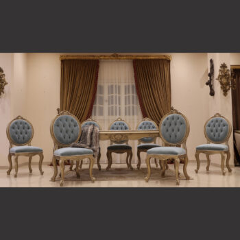 MC-115 windy blue Rococo dining set .
