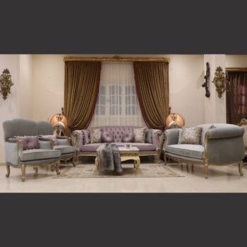 MC-117 Dusty lilac/Gray Neoclassic sofa set.