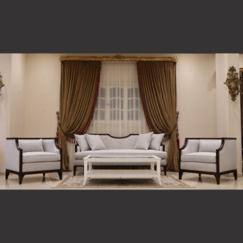 MC-118 Pearl Gray Neoclassic sofa set.
