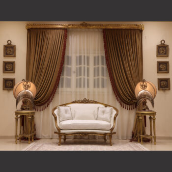 MC-122 Creamy Neoclassic sofa set.