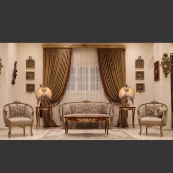 MC-98 taupe beige Neoclassic sofa set