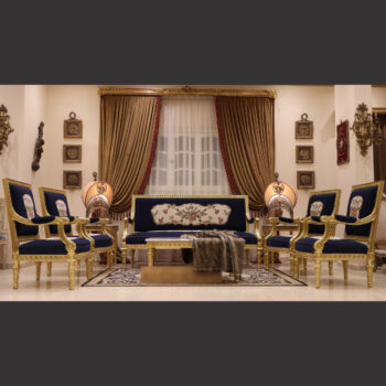 MC-85 ink blue Neoclassic sofa set