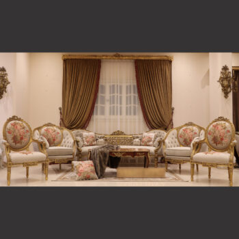 MC-119 Ivory Baroque sofa set.