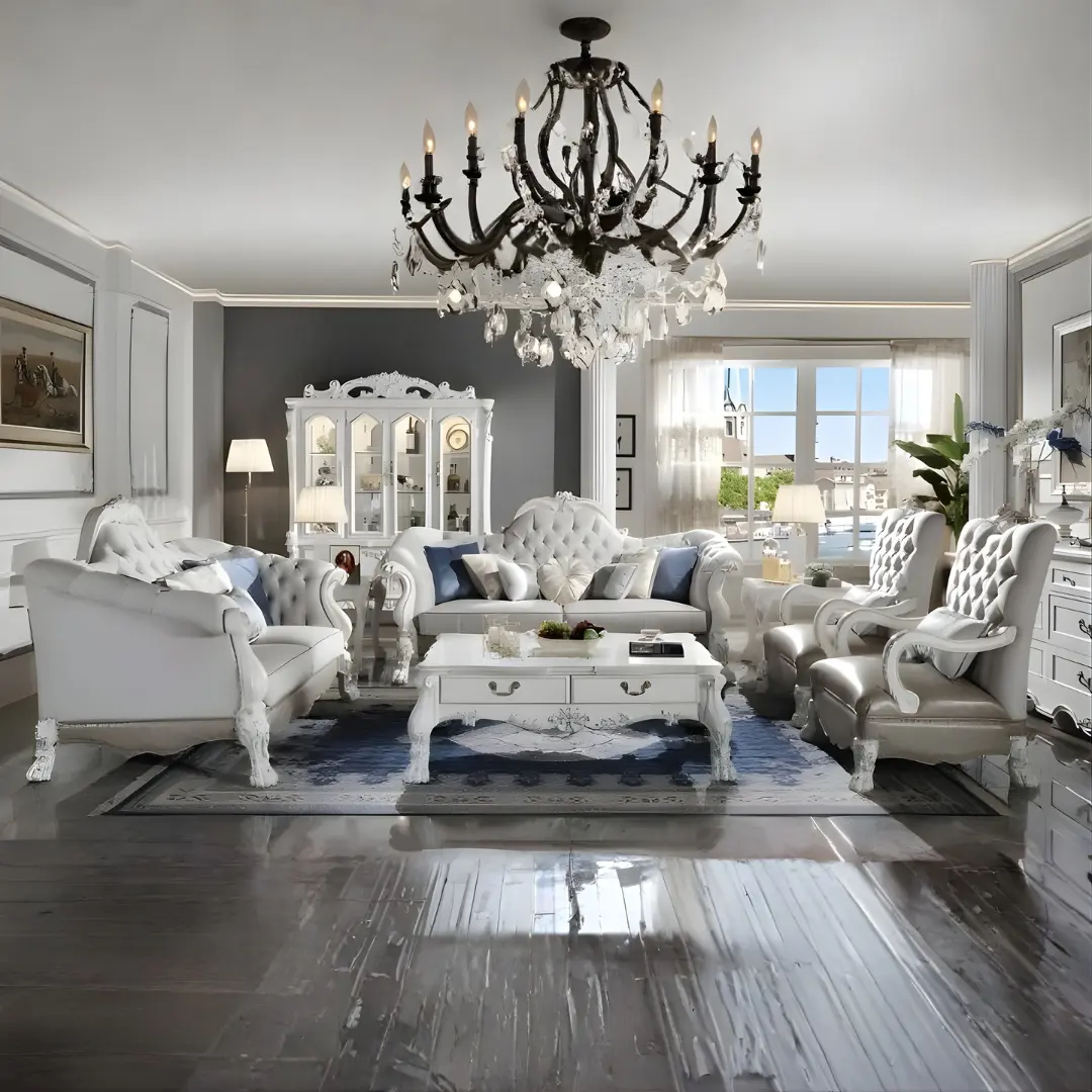 Dresden Leather Loveseat With 5 Pillows By Acme | Mobilia Cleopatra 3 Dresden Leather Loveseat With 5 Pillows By ACME