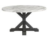 D4930-5454-T Faux Marble Round Top Table By Mcferran