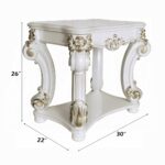 Vendome Side Table in Antique Pearl Finish LV01527 By ACME Side Tables Mobilia Cleopatra 18 Vendome Side Table in Antique Pearl Finish LV01527 By ACME 18