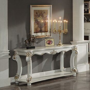 Vendome Sofa Table in Antique Pearl Finish LV01528 By ACME