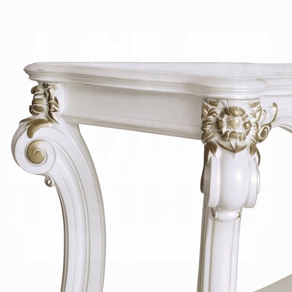Vendome Sofa Table in Antique Pearl Finish LV01528 By ACME 10