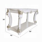 Vendome Sofa Table in Antique Pearl Finish LV01528 By ACME 19