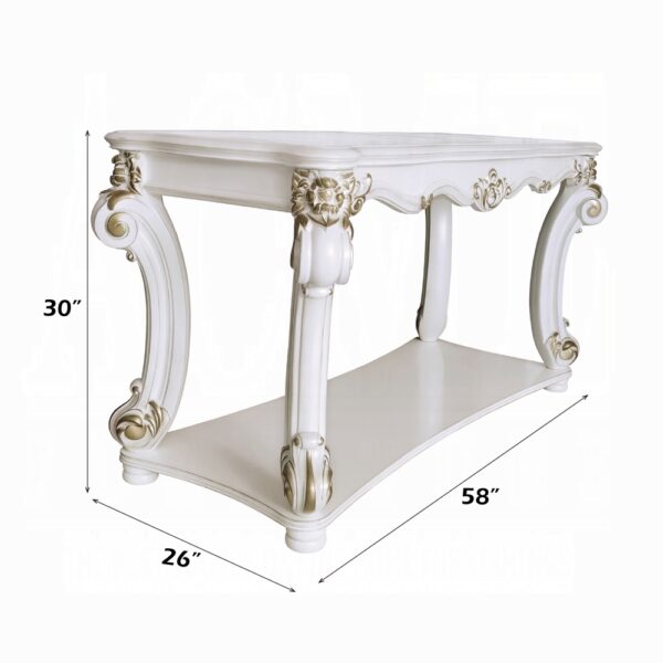 Vendome Sofa Table in Antique Pearl Finish LV01528 By ACME 13