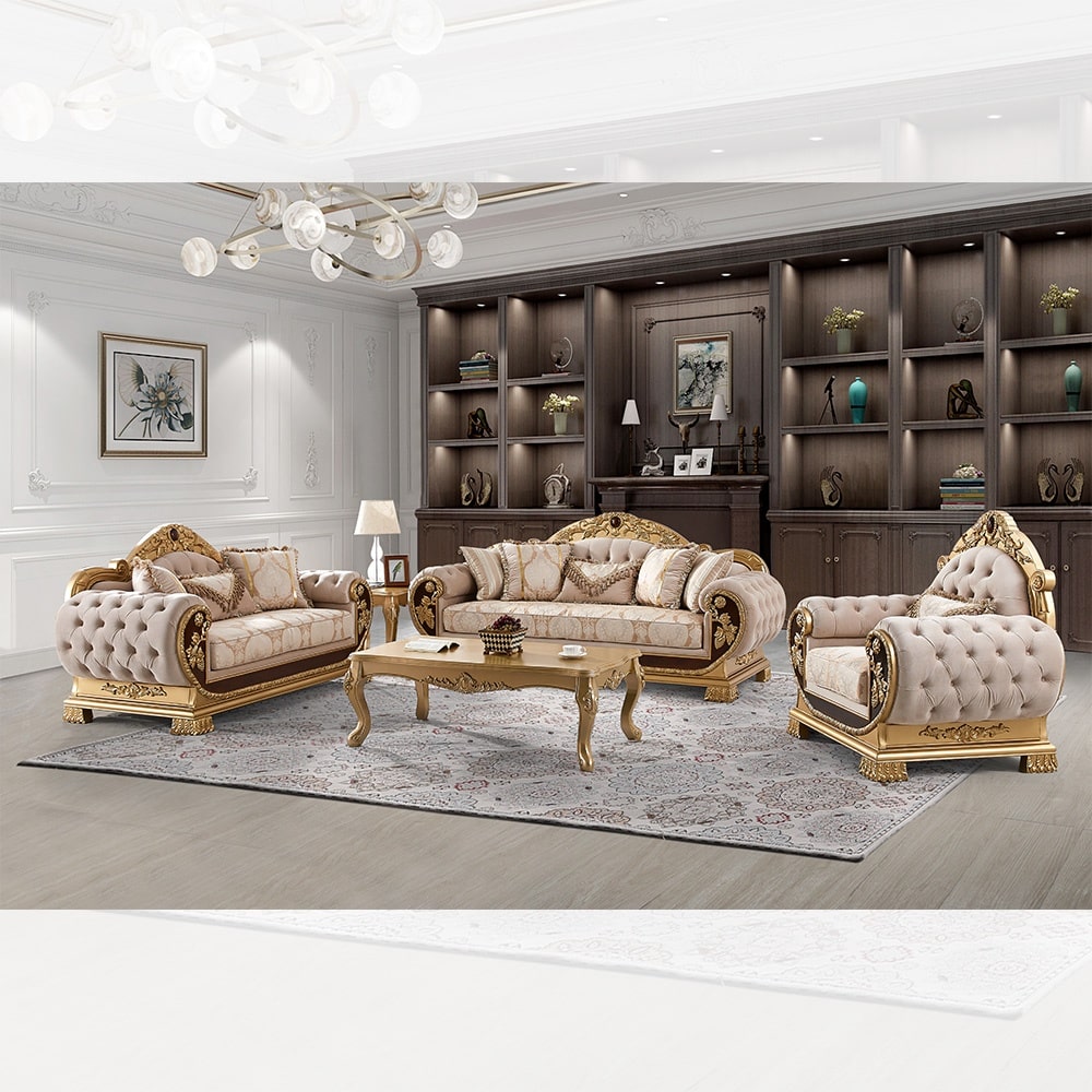 Luxury 7 PCs Dining Table Set HD-8024 By Homey Design 138