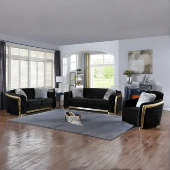 8019 Modern Velvet Sofa Set by Artisan Furniture