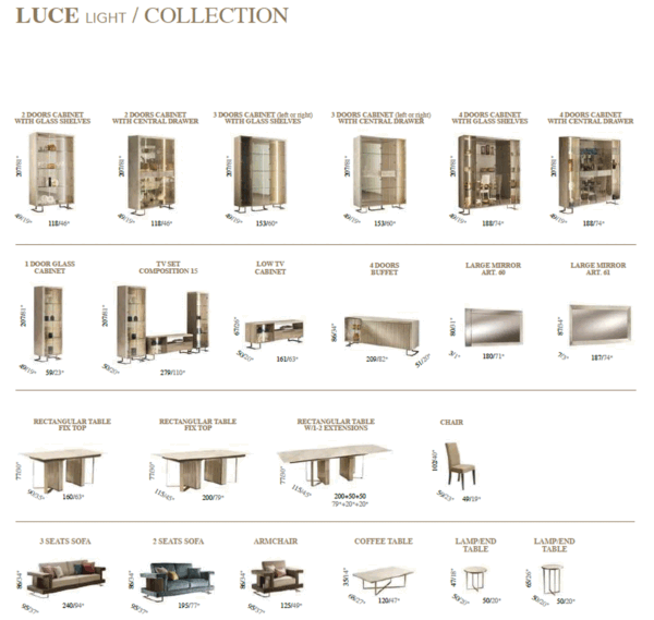 High Gloss Lacquer Luce Dining Room Set p13202 By ESF Furniture 15