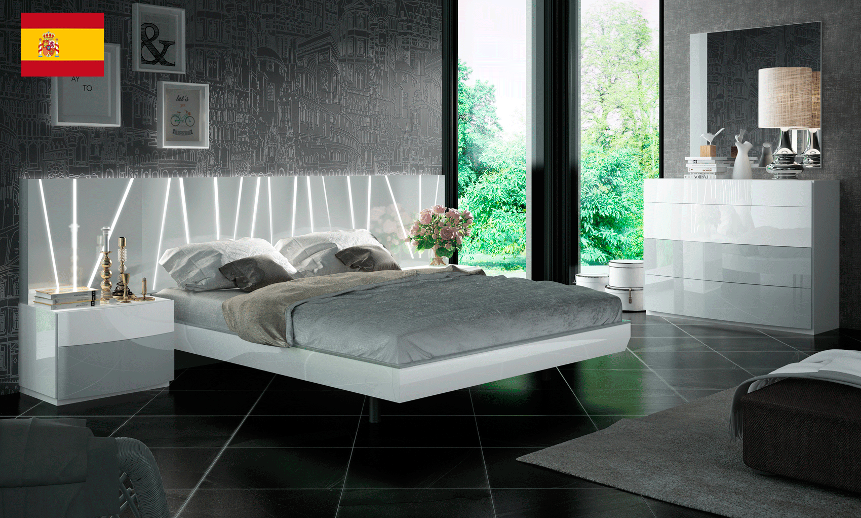 Ronda Salvador Spanish Style Bedroom Furniture Set p9851 By ESF Furniture