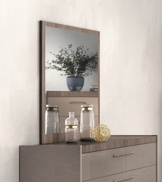 High Gloss Lacquer Nora Mirror I38740 By Esf Furniture | Mobilia Cleopatra High Gloss Lacquer Nora Mirror i38740 By ESF Furniture