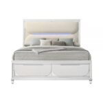 Pearl White Tarian Bed W/Led & Storage By ACME 17