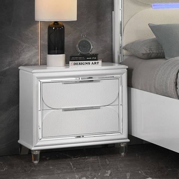 Pearl White Tarian Nightstand BD02318 By ACME
