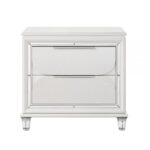 Pearl White Tarian Nightstand BD02318 By ACME Luxury Bedroom Nightstands Mobilia Cleopatra 19 Pearl White Tarian Nightstand BD02318 By ACME 19