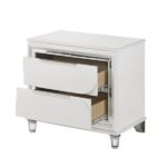 Pearl White Tarian Nightstand BD02318 By ACME Luxury Bedroom Nightstands Mobilia Cleopatra 22 Pearl White Tarian Nightstand BD02318 By ACME 22