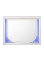 Pearl White Tarian Mirror W/Led BD02319 By ACME Luxury Bedroom Dressers & Mirrors Mobilia Cleopatra 10 Pearl White Tarian Mirror W/Led BD02319 By ACME 10