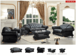 Apolo Black Living Room Set p9139 By ESF Furniture Living Room & Sofa Sets Mobilia Cleopatra 24 Apolo Black Living Room Set p9139 By ESF Furniture 24