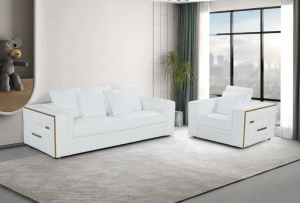 1005 White Living Room p12899 By ESF Furniture 8
