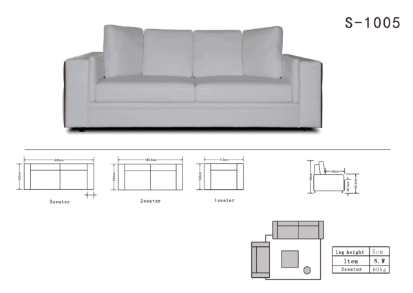 1005 White Living Room p12899 By ESF Furniture 10