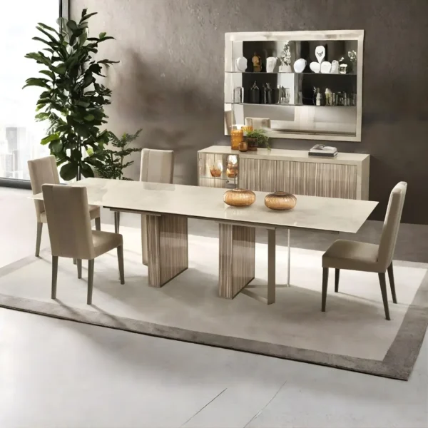 High Gloss Lacquer Luce Dining Room Set