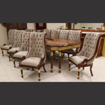 MC-145 Taupe Beige Rococo dining set 4