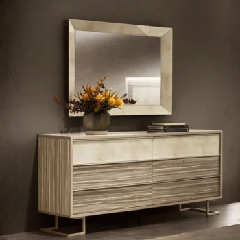 High Gloss Lacquer Luce Double Dresser/Mirror