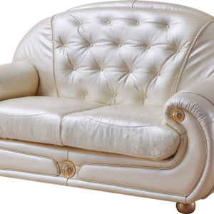 Giza Full Leather in Beige Loveseat