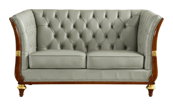 Mat, Shiny 401 Gray Leather Living Room Set p11520 By ESF Furniture 17