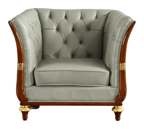 Mat, Shiny 401 Gray Leather Living Room Set p11520 By ESF Furniture 19