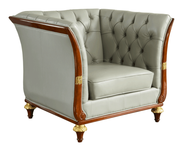 Mat, Shiny 401 Gray Leather Living Room Set p11520 By ESF Furniture 20