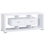 Darien 2-drawer Rectangular TV Console White by 700113 Coaster Furniture 9