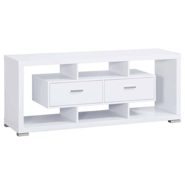 Darien 2-drawer Rectangular TV Console White by 700113 Coaster Furniture 6