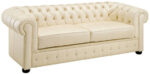 258 Full Ivory Leather Living Room Set p4377 By ESF Furniture 19