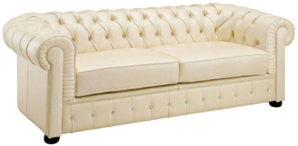 258 Full Ivory Leather Living Room Set p4377 By ESF Furniture 12