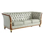 Mat, Shiny 401 Gray Leather Living Room Set By ESF Furniture