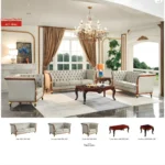 Mat, Shiny 401 Gray Leather Living Room Set By ESF Furniture