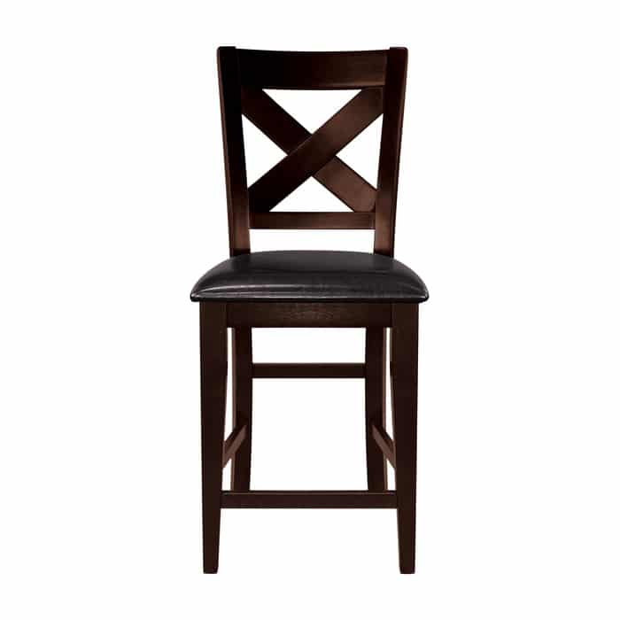 warm merlot Crown Point Collection Counter Height Chair By Homelegance